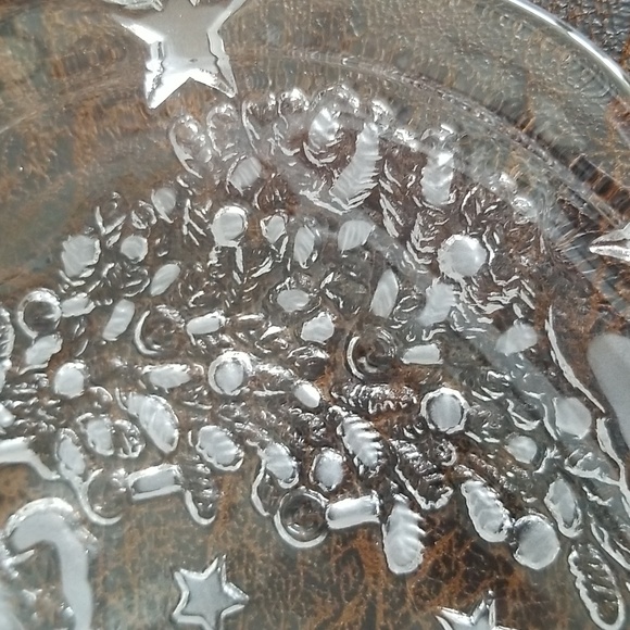 Vtg Mikasa Holiday Christmas Angel Crystal Candy Dish Serving Decorative Plate - Picture 6 of 8